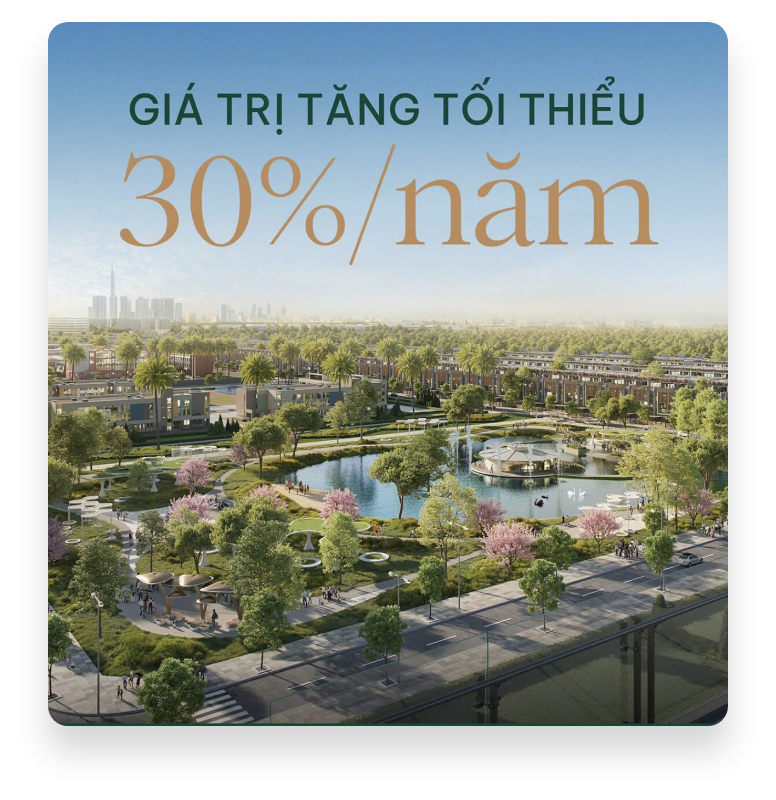 Dự tính giá trị tăng 30%/năm
